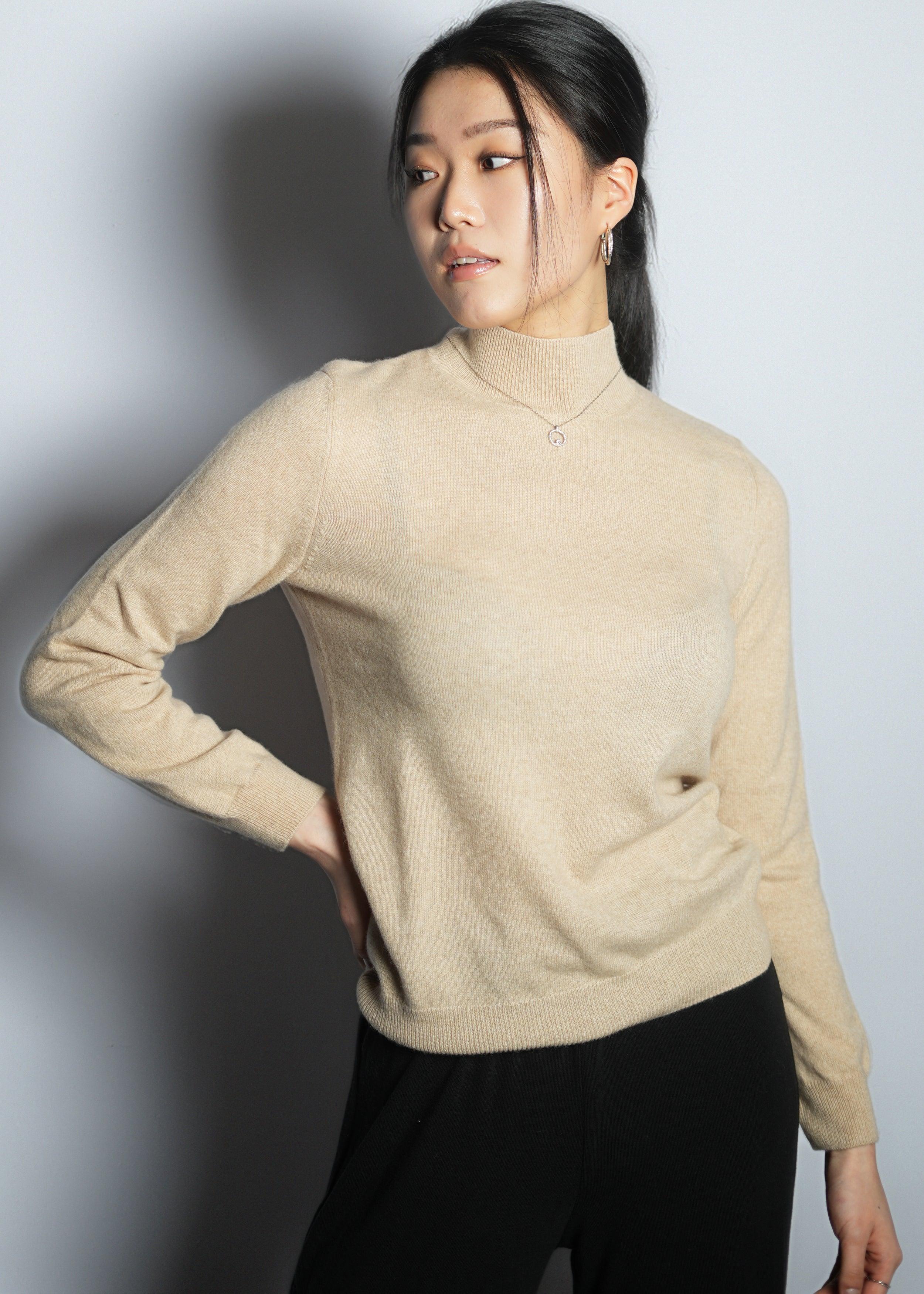 High neck cashmere sweater best sale