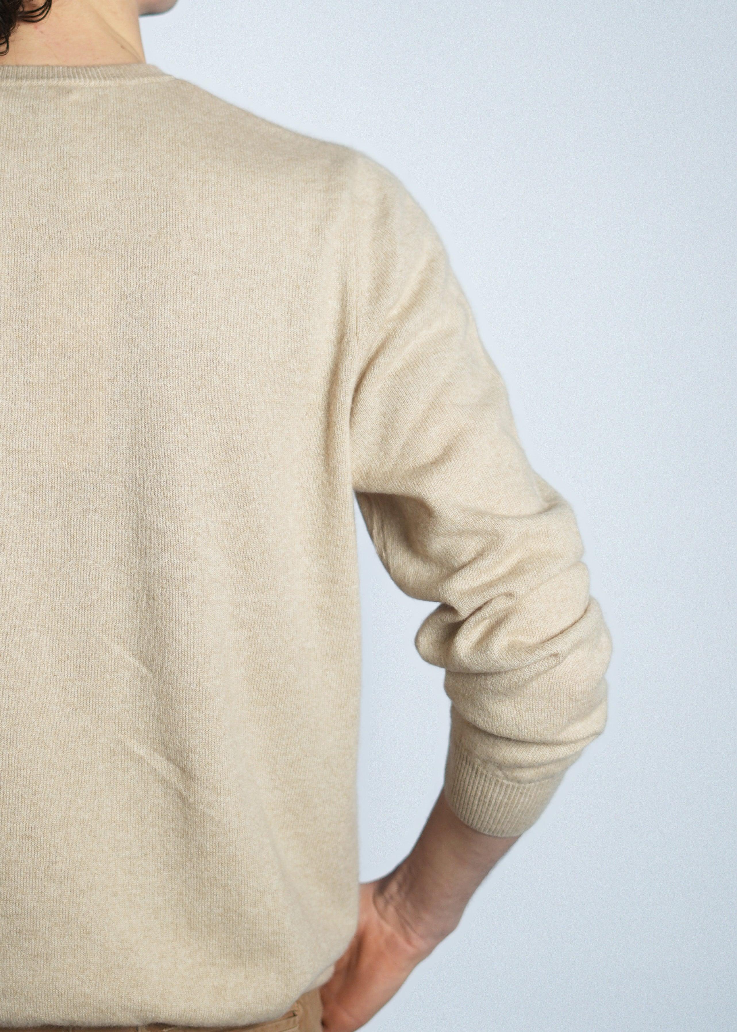 Classic Round Neck Cashmere Sweater - Kashme