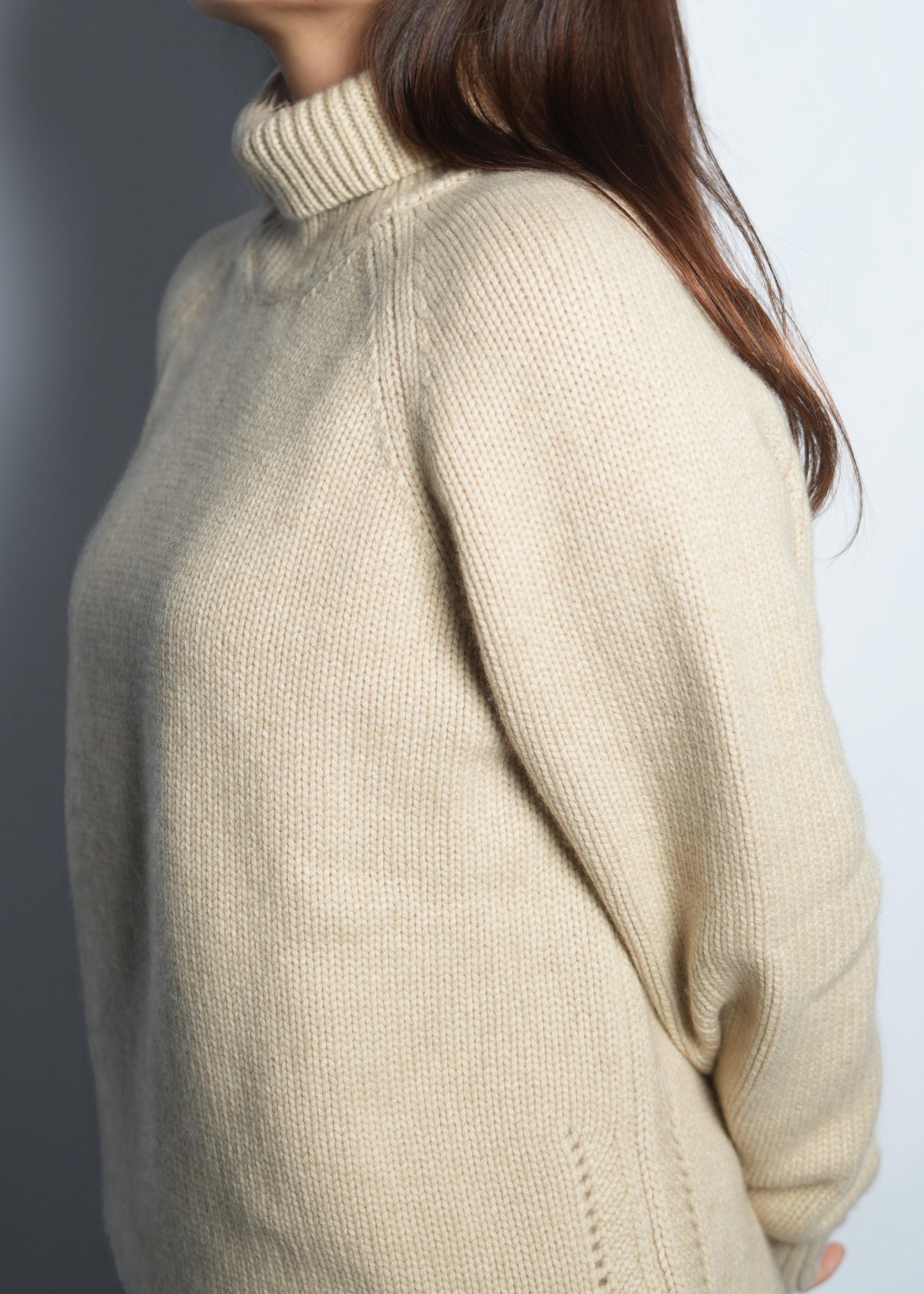 Organic Oversized Turtle Neck Sweater