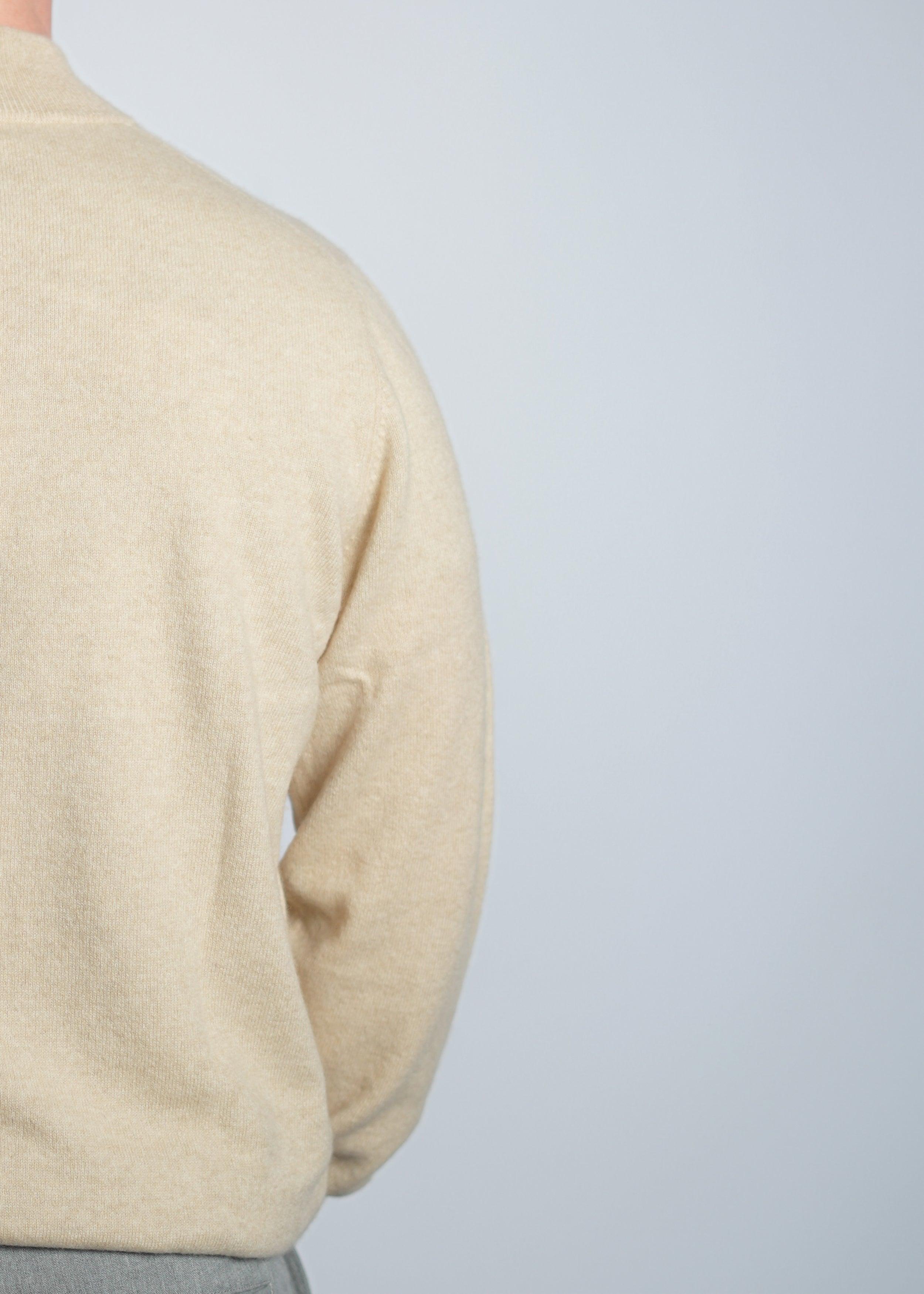 Half Zip-Up Cashmere Sweater - Kashme