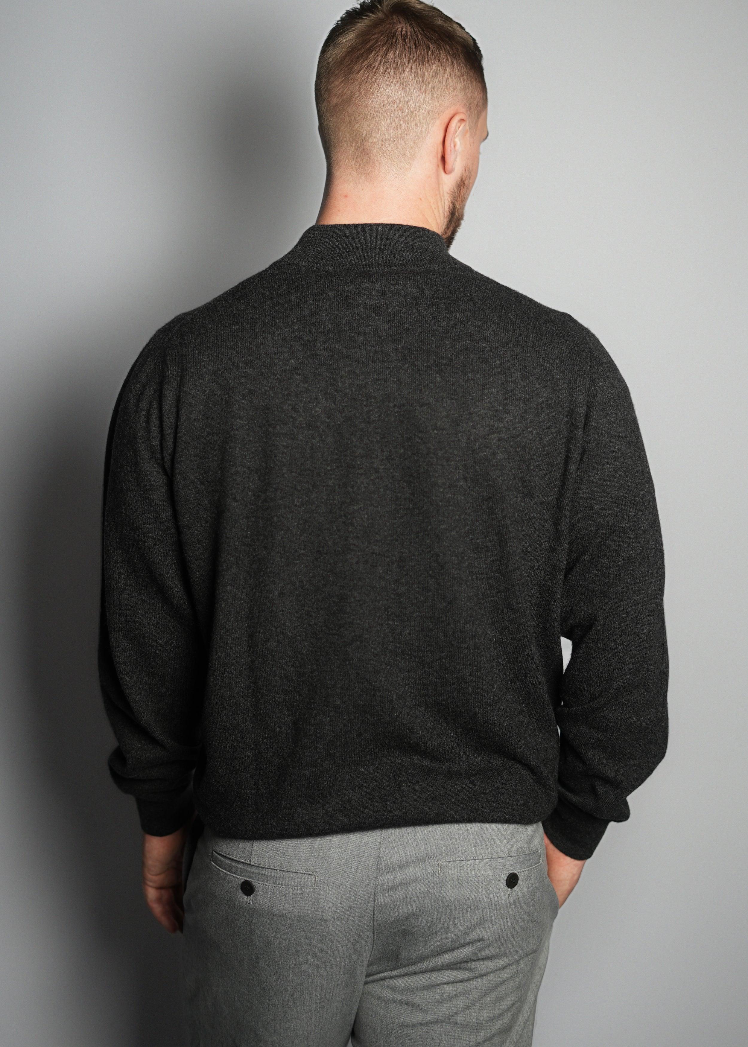 Half Zip-Up Cashmere Sweater - Kashme