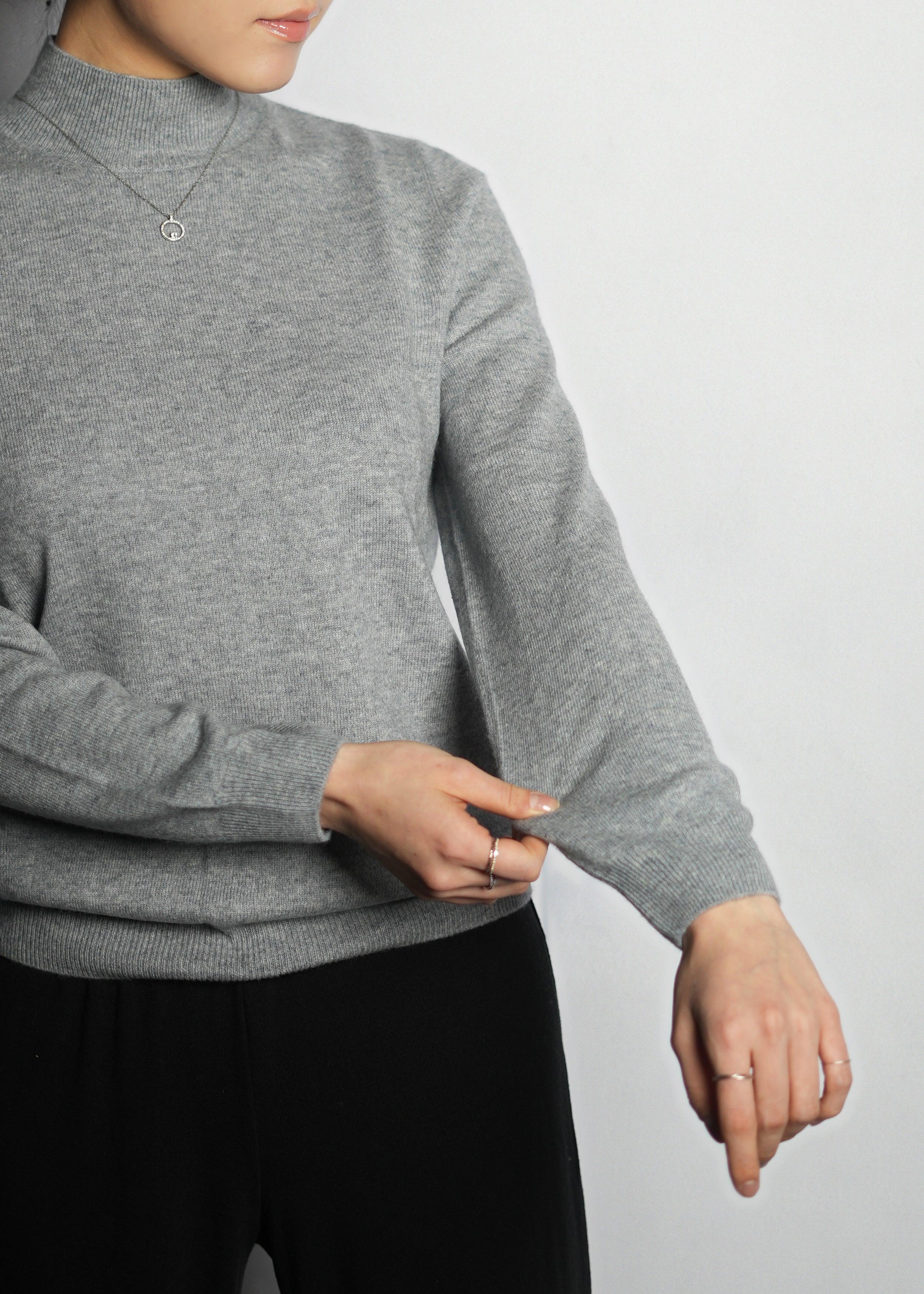 Mock neck cashmere sweater best sale