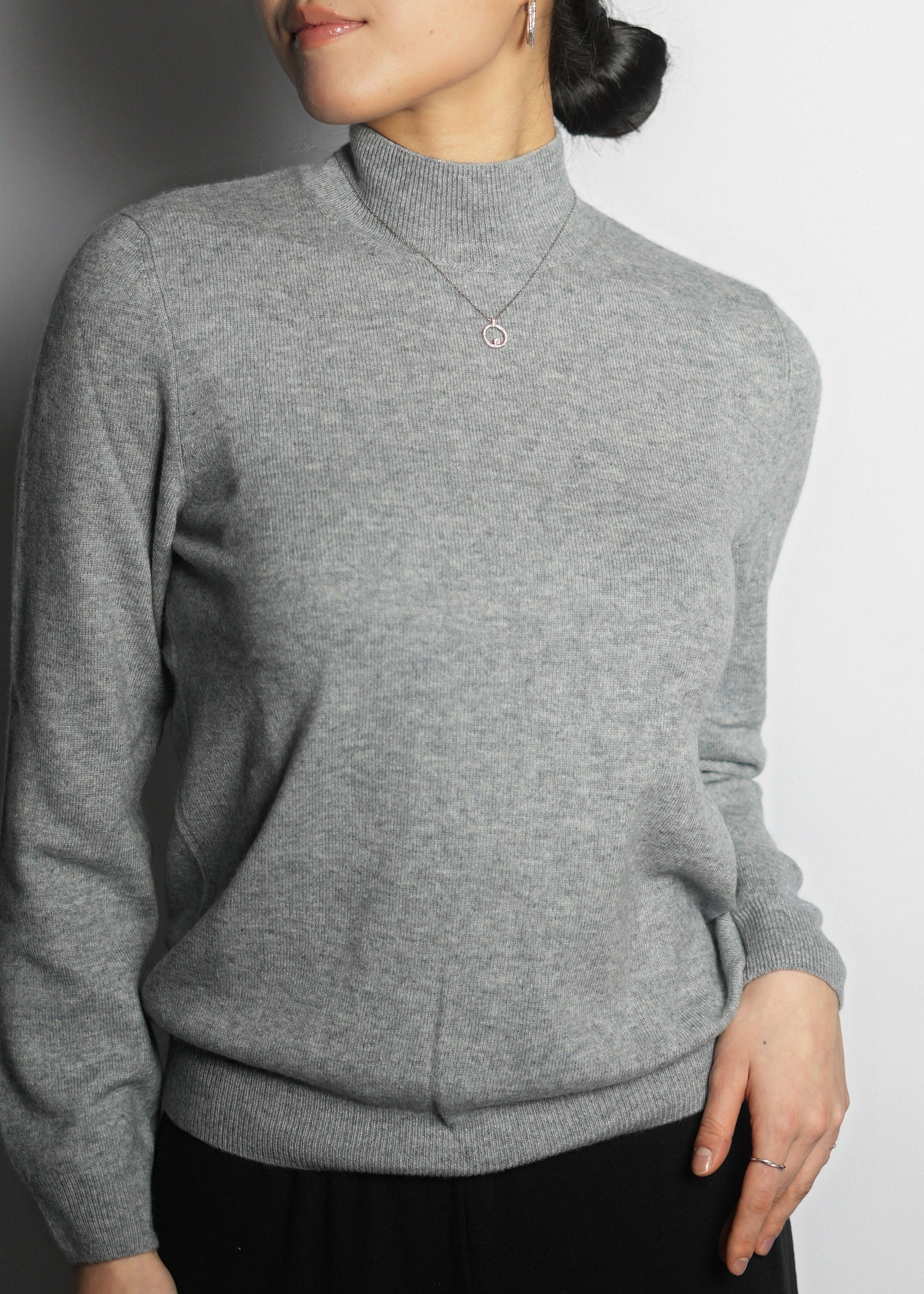 Mock Neck Cashmere Sweater - Kashme