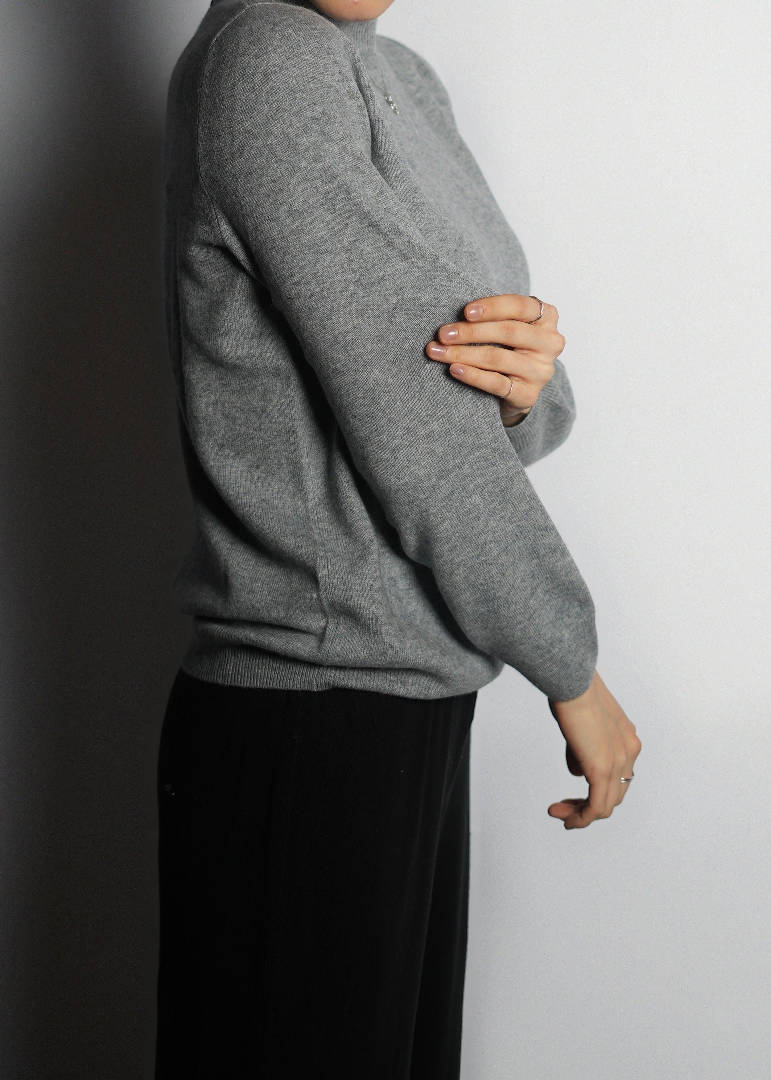 Mock Neck Cashmere Sweater - Kashme