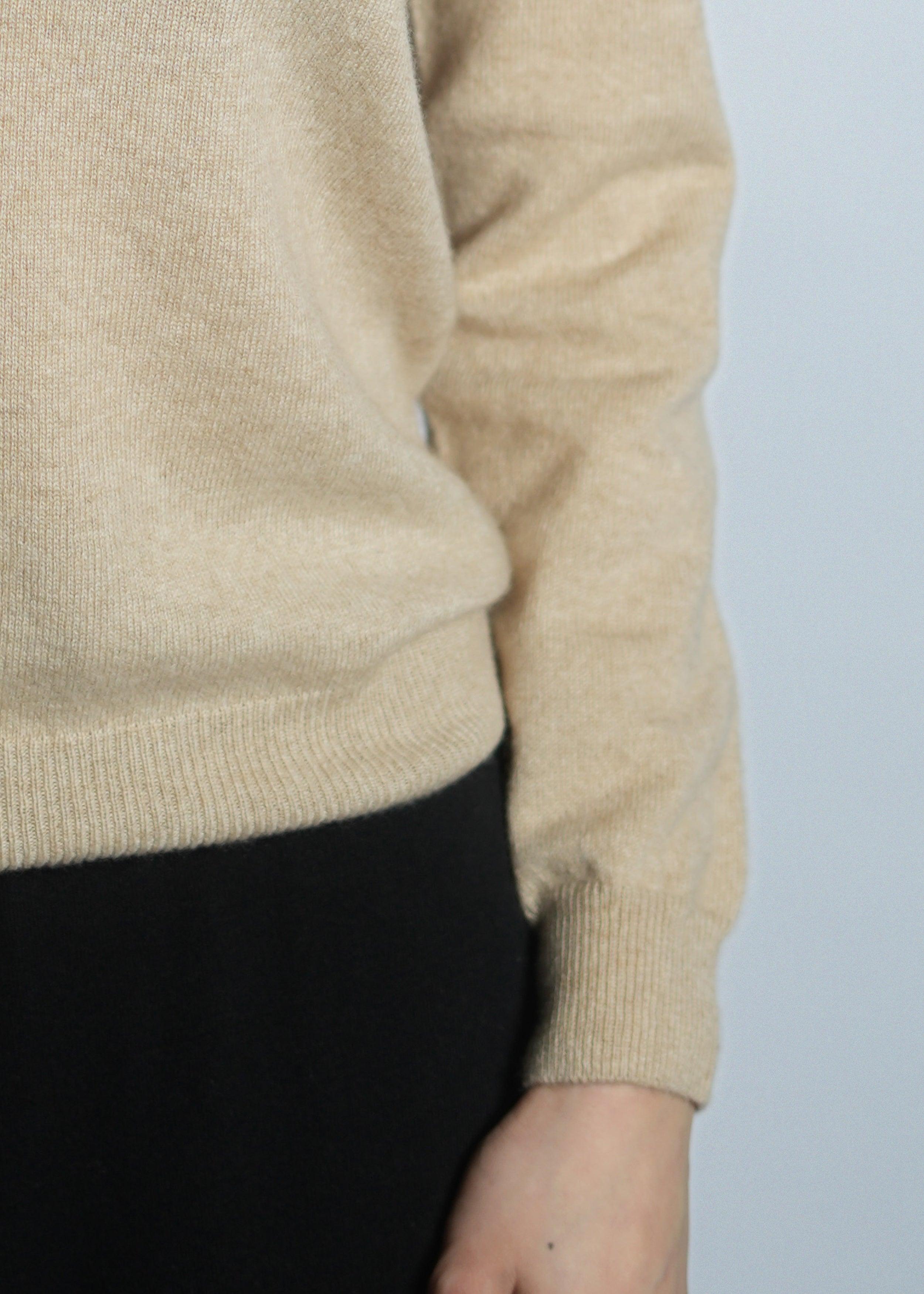 Mock Neck Cashmere Sweater - Kashme